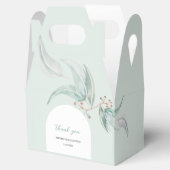 花を添えた優雅なユーカリの水彩画アート フェイバーボックス (オープン)