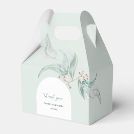 花を添えた優雅なユーカリの水彩画アート フェイバーボックス