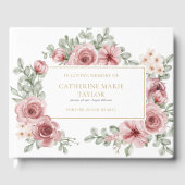 花を添えた愛を偲ぶメモリアル葬儀 ゲストブック (正面)