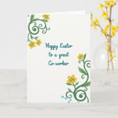 花を添えた感謝の同僚へのカード カード (黄色い花)