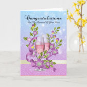 花を添えた誓いの更新を祝って カード (黄色い花)