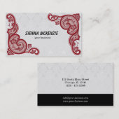 花を渦巻く 名刺 (正面/裏面)