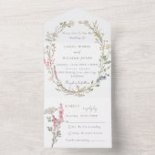 花を牧草地で一挙式招待 オールインワン招待状 (内側)