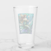 花を眺めるステンドグラスの人魚 タンブラーグラス (裏面)