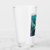 花を眺めるステンドグラスの人魚 タンブラーグラス (右)