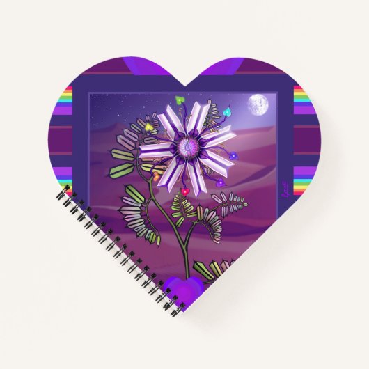 花を砂漠のノート ノートブック (正面)