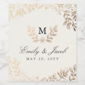 花を結婚収穫 ワインラベル (シングルラベル)