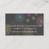 花を縫カスタムうカラー刺繍裁縫 名刺 (裏面)