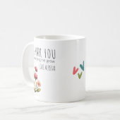 花を育ててくれてありがとう先生 コーヒーマグカップ (正面左)