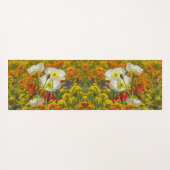 花を育てる白のまわりにいケシ ヨガマット (裏面(横))