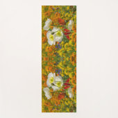 花を育てる白のまわりにいケシ ヨガマット (正面)