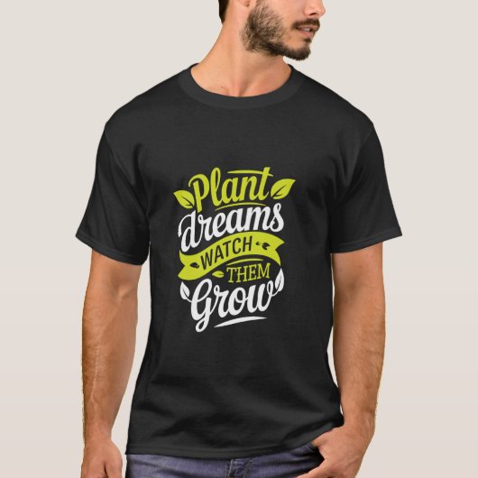 花を育てる 面白い 植物好き 園芸用 Tシャツ (正面)