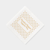 花を背景にしたあらゆる場面 - 婚約パーティー 箔ナプキン (右)