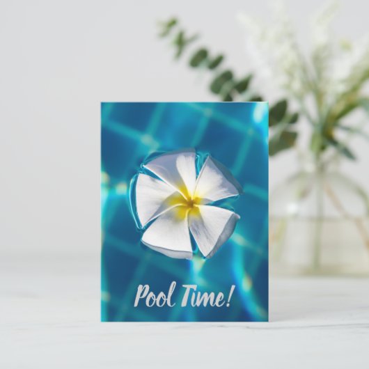 花を贈きらめくるスイミングプール シーズンポストカード (スタンド正面)