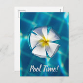 花を贈きらめくるスイミングプール シーズンポストカード (正面/裏面)
