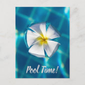 花を贈きらめくるスイミングプール シーズンポストカード (正面)