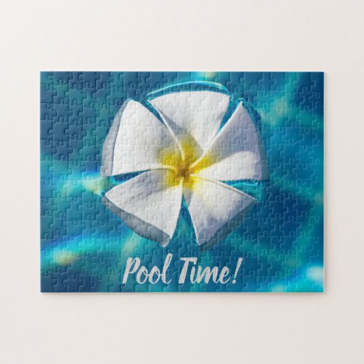 花を贈きらめくるスイミングプール ジグソーパズル (横)