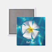 花を贈きらめくるスイミングプール マグネット (正面/裏面)