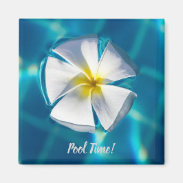 花を贈きらめくるスイミングプール マグネット