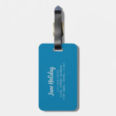 花を贈きらめくるスイミングプール ラゲッジタグ (裏面縦)