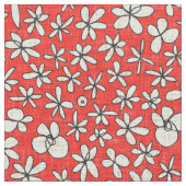 花を赤く刈る ファブリック (クローズアップ)