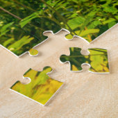 花を通してコモ湖の風光明媚なビュー、イタリア ジグソーパズル (側面)