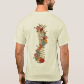 花を通して成長する フラワー・ボタニカル・インスピレーション Tシャツ (裏面)