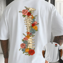 花を通して成長する フラワー・ボタニカル・インスピレーション Tシャツ