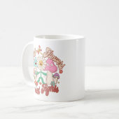 花を選び、戦わない | キノコとフローラ コーヒーマグカップ (正面左)