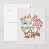 花を選び、戦わない | キノコとフローラ ポストカード (正面/裏面)