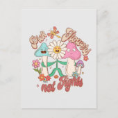 花を選び、戦わない | キノコとフローラ ポストカード (正面)