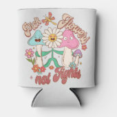 花を選び、戦わない | キノコとフローラ 缶クーラー (正面)