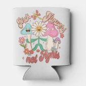 花を選び、戦わない | キノコとフローラ 缶クーラー (裏面)