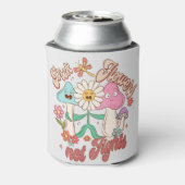 花を選び、戦わない | キノコとフローラ 缶クーラー (缶裏面)