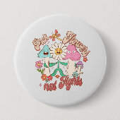 花を選んで戦わない – かわいい&鮮やか花 缶バッジ (正面)