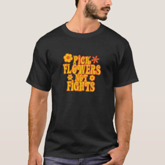 花を選んで戦わないTシャツ67ヒッピー愛ティー Tシャツ