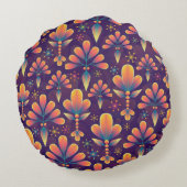 花を開花枕 ラウンドクッション (裏面)