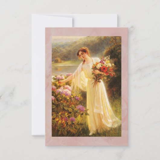 花を集めるガーデンパーティーの招待状 招待状 (正面)