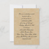 花を集めるガーデンパーティーの招待状 招待状 (裏面)