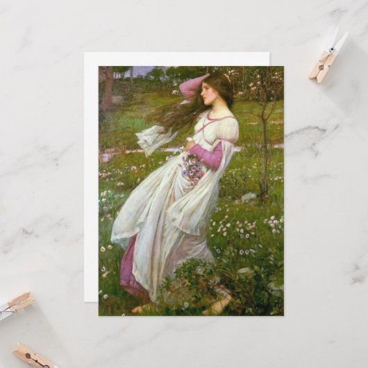 花を集める女性 カード (正面/裏面インサイチュ)