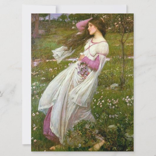 花を集める女性 カード (正面)