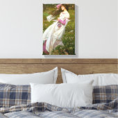 花を集める女性 キャンバスプリント (インサイチュ (寝室))
