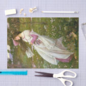 花を集める女性 薄葉紙 (クラフト)