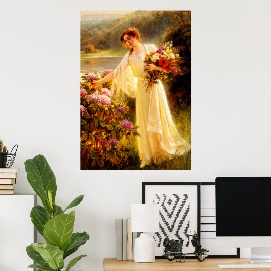 花を集める ポスター (ホームオフィス)