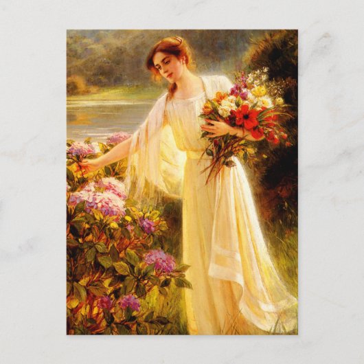 花を集める ポストカード (正面)