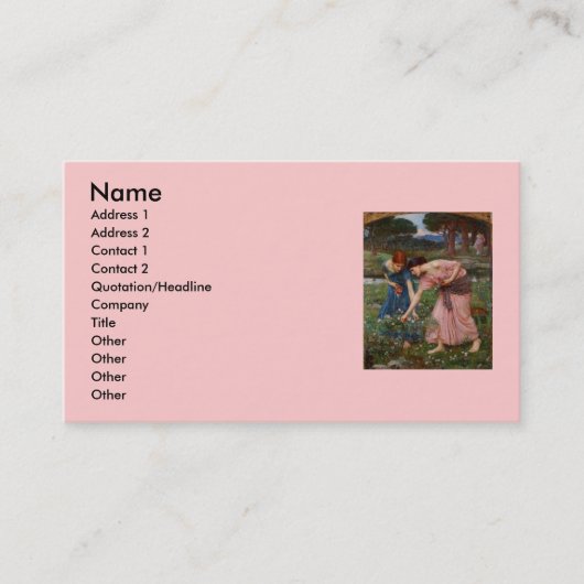 花を集める 名刺 (正面)