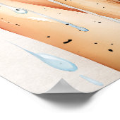 花を頭に浮かべた美しい少女ポートレート ポスター (角)