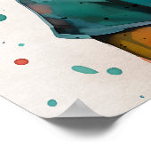 花を頭に浮かべた美しい少女ポートレート ポスター (角)