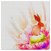 花を飛び回る ファブリック (クローズアップ)