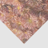 花を飾ったおしゃれなピンクのパステルカラーの菊の切り抜き 薄葉紙 (詳細)